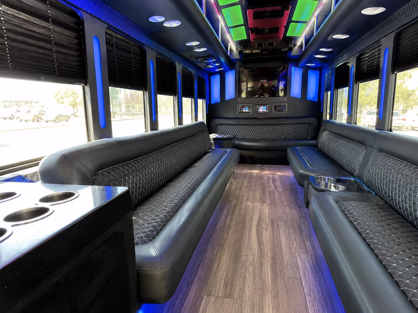 bothell 15 passenger party bus inside