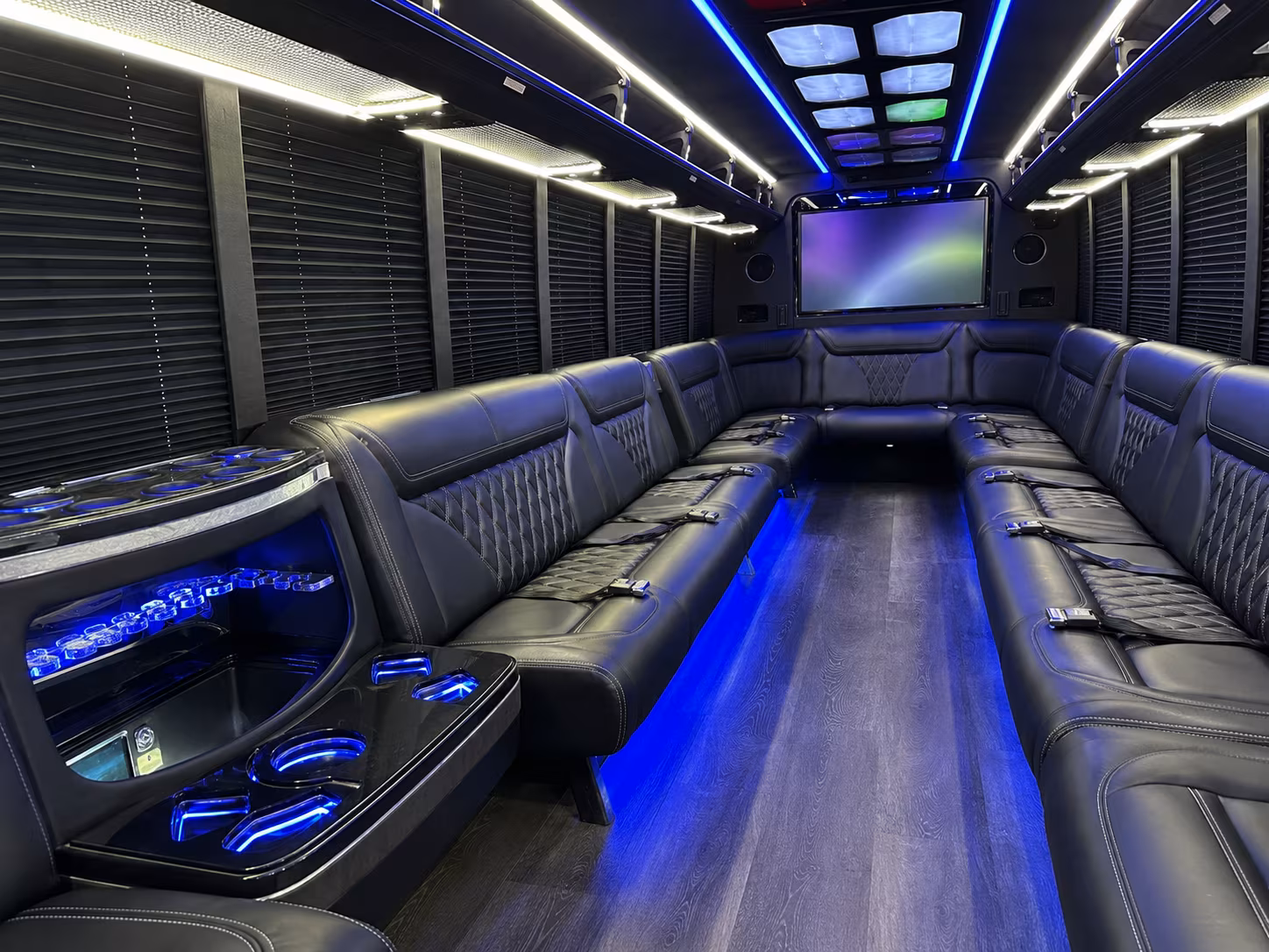 bothell 20 passenger party bus inside