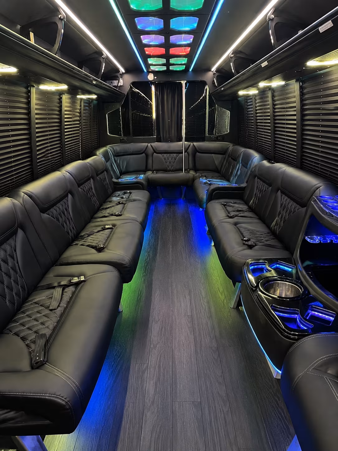 bothell 20 passenger party bus interior