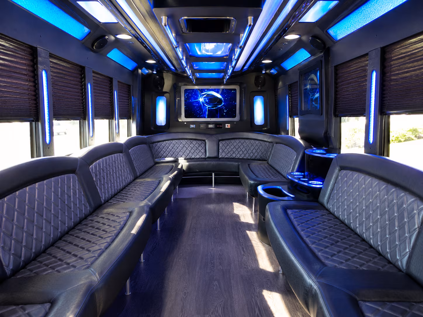 bothell 28 passenger party bus inside