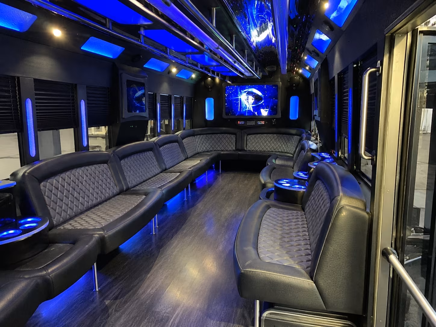 bothell 28 passenger party bus interior