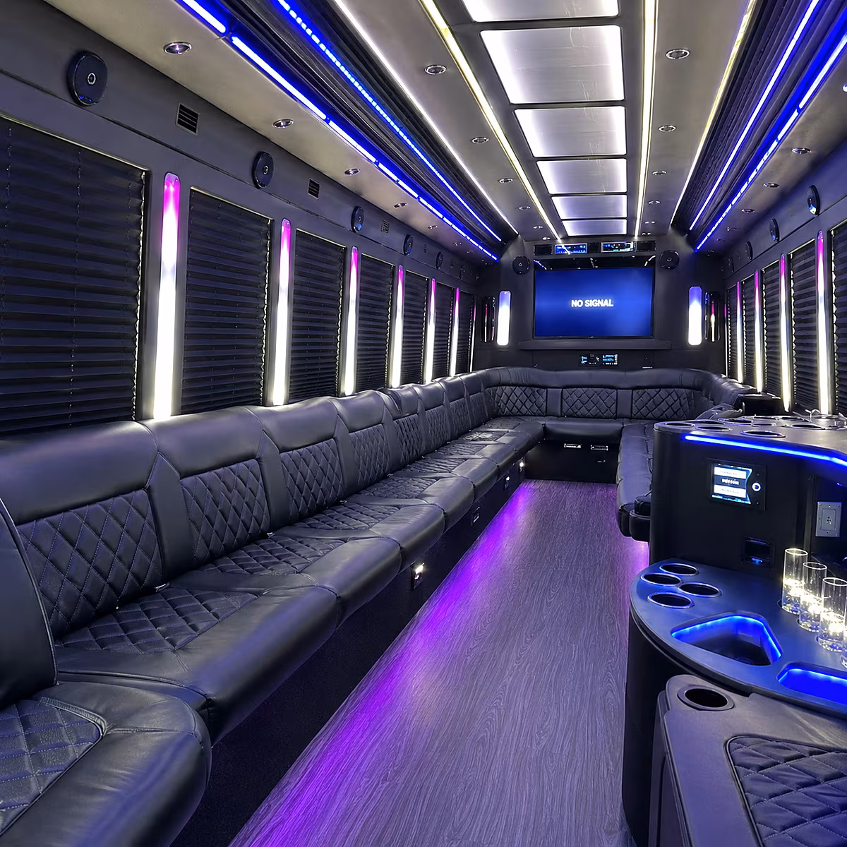 bothell 30 passenger party bus inside