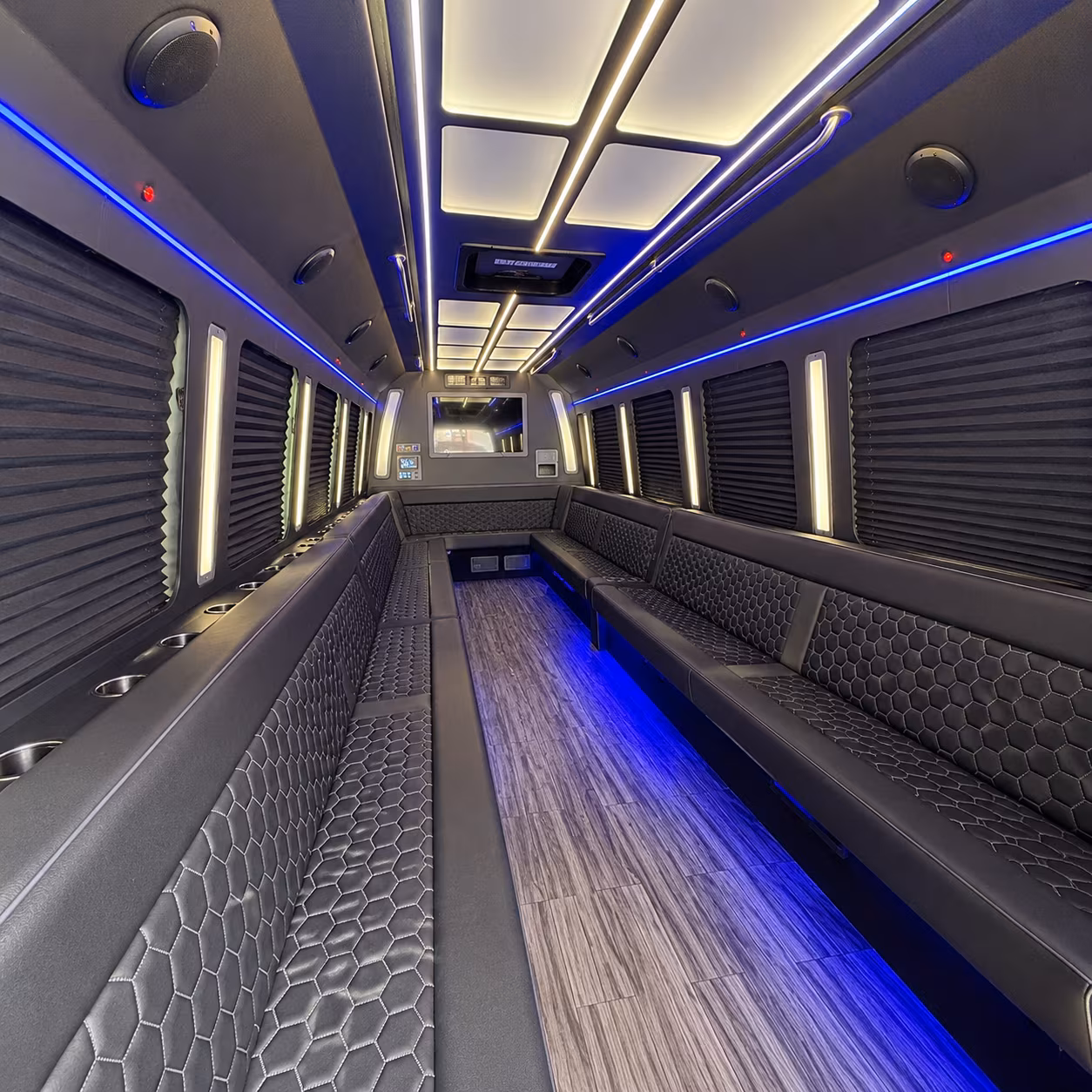 bothell 30 passenger party bus interior