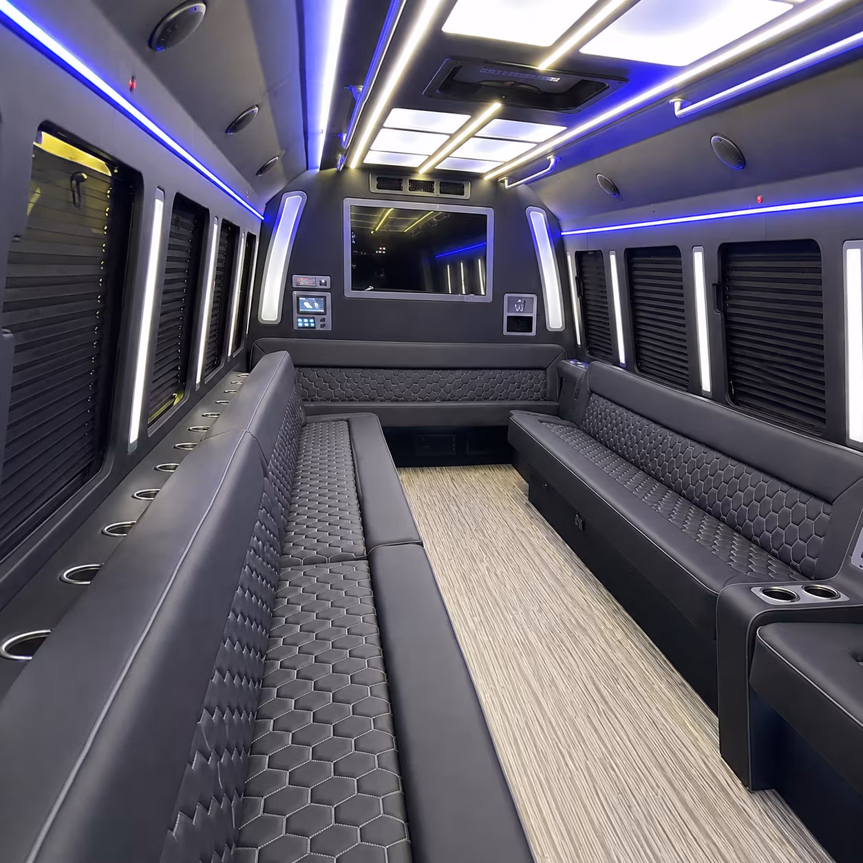 bothell 40 passenger party bus inside