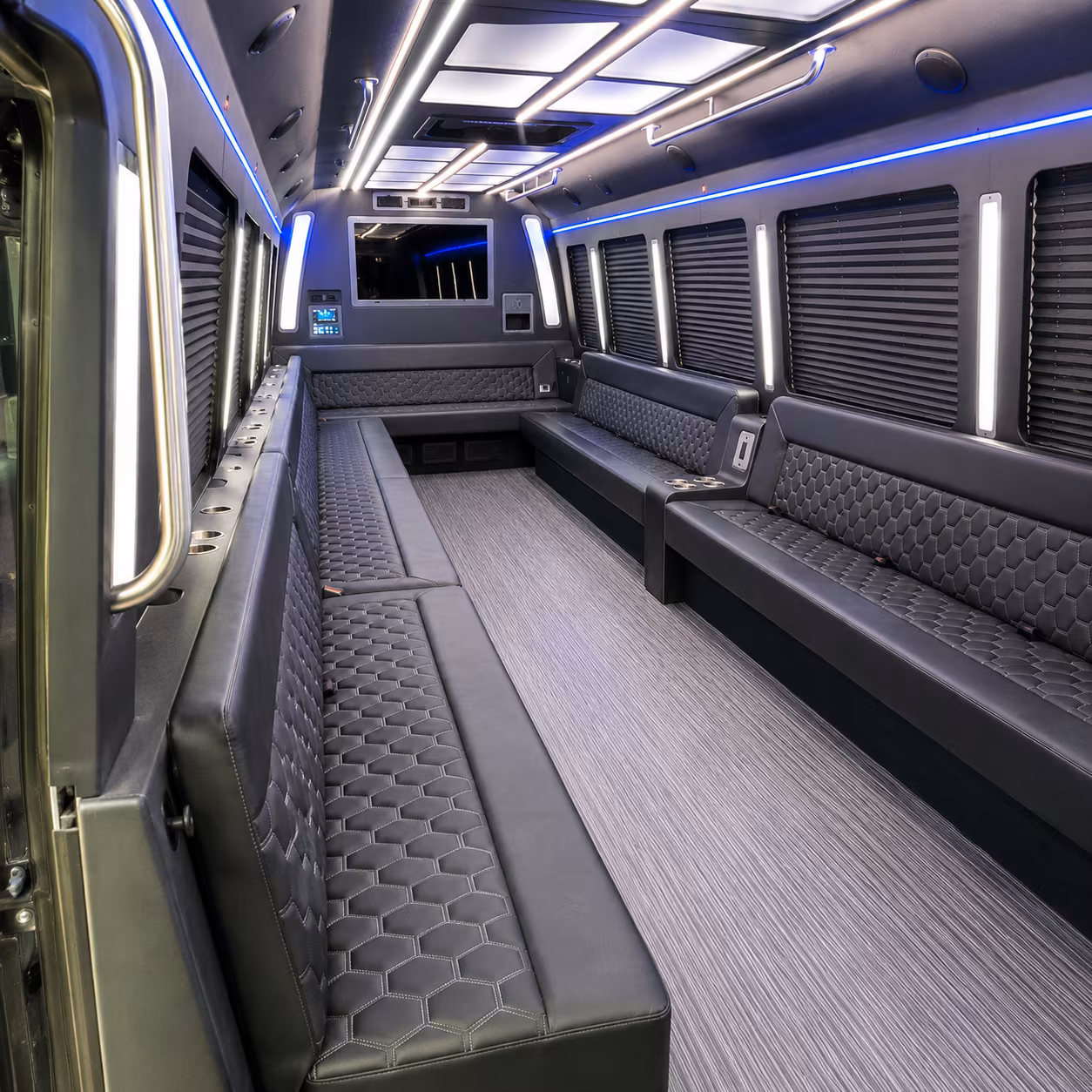 bothell 40 passenger party bus interior