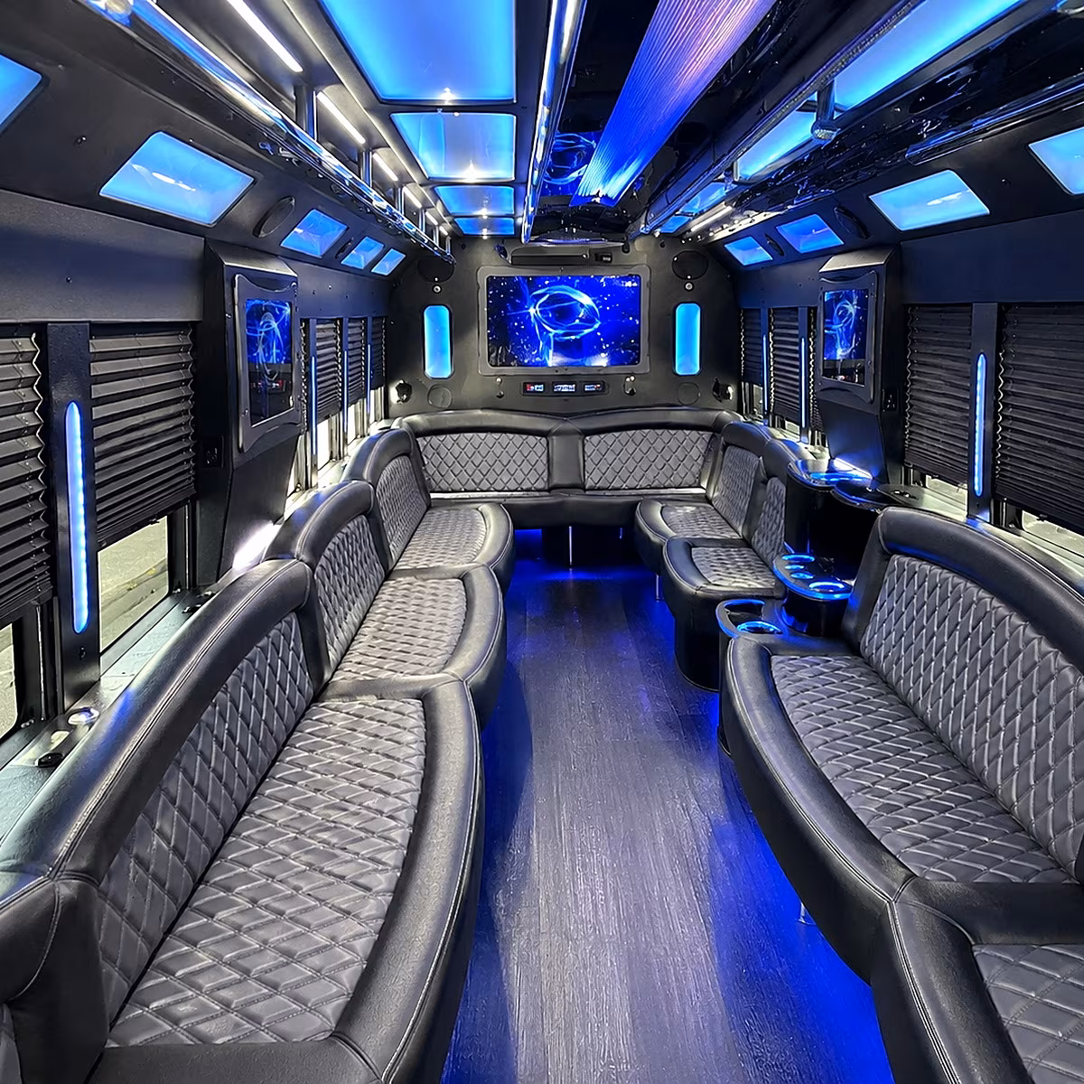 bothell 50 passenger party bus interior