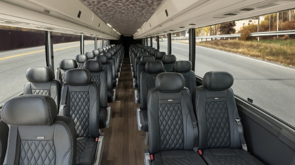 Interior of Charter Bus Company Seattle's 18 Passenger Minibus in Seattle