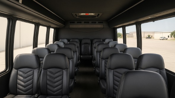 Interior of Charter Bus Company Seattle's 20 Passenger Mini bus in Seattle