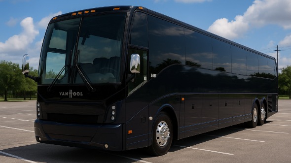 Exterior of Charter Bus Company Seattle's 56 Passenger Charter Bus in Seattle