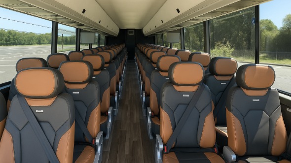 bothell 56 passenger charter bus inside