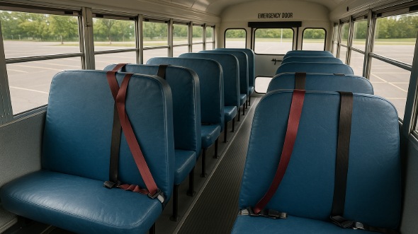 Interior of Charter Bus Company Seattle's School Bus in Seattle