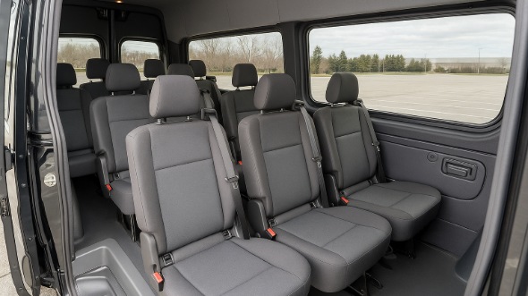 Interior of Charter Bus Company Seattle's Sprinter Van Rental With Driver in Seattle
